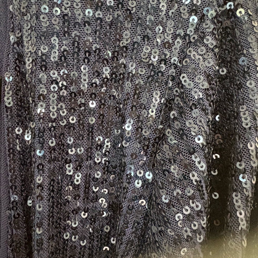Free People Navy Sequin Wrap Romper - Picture 5 of 11